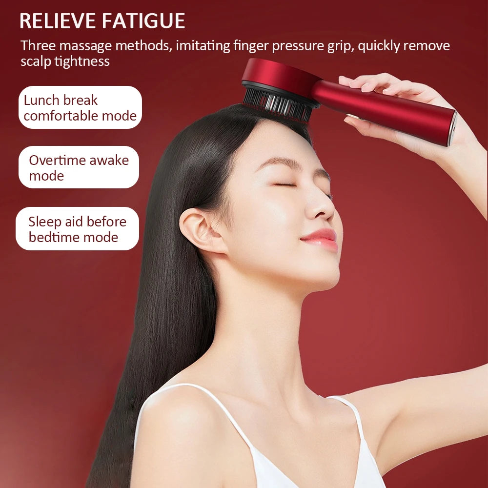 Vibration Scalp Comb with Red Light Therapy & Oil Applicator — Hair Growth & Anti‑Hair‑Loss Treatment