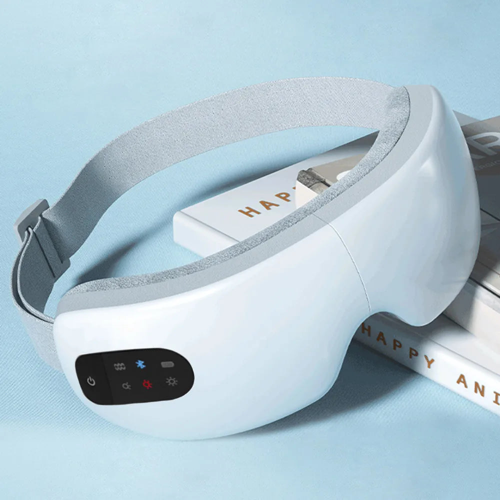 Smart Electric Eye Massager – Foldable Bluetooth Hot‑Compress & Air‑Pressure Eye Mask (USB Rechargeable)