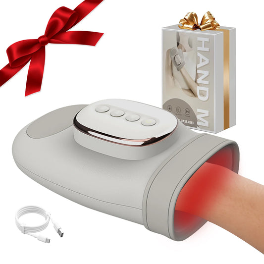 Hand Massager with Heat & Compression — 3 Modes, 4 Heat Levels & 5 Compression Settings for Arthritis & Carpal Tunnel Relief