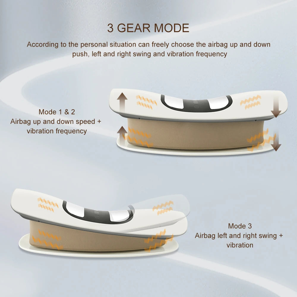 Lumbar Traction Massager – Electric Waist Massage Cushion with Heating, Vibration & Ergonomic Lumbar Support