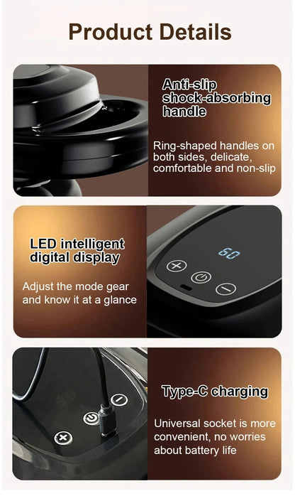 6-Head Deep Tissue Massage Gun – Handheld Muscle Massager for Back, Neck & Full Body Relief